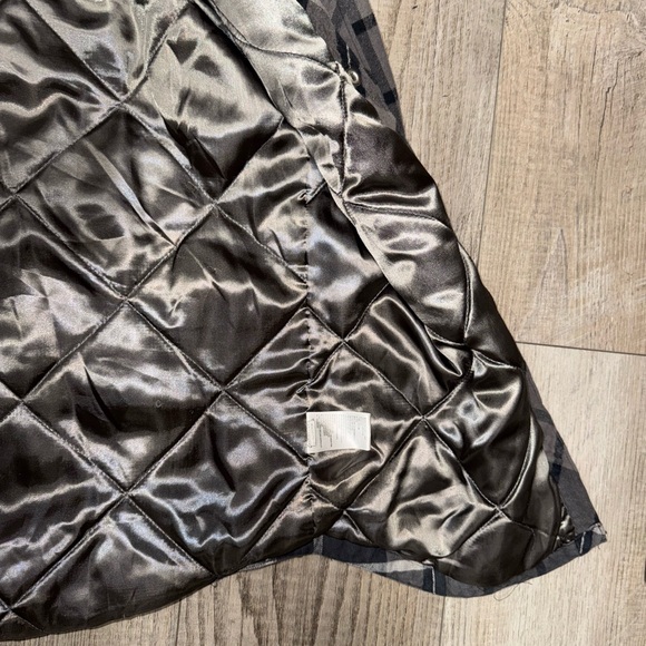 Vintage FOX Racing insulated flannel satin lined plaid shirt jacket gray black L - Picture 8 of 11